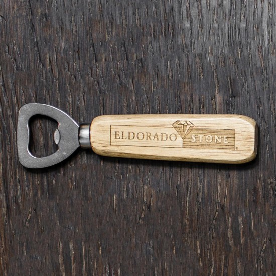 Robust Wood Handle Bottle Opener - Engraved