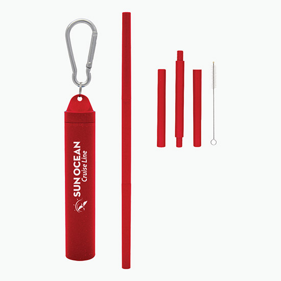 Wheat Reusable Straw Kit in Case - 24-Hour Production