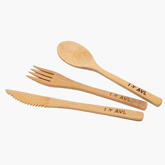 Bamboo Utensil Set w/Jute Bag