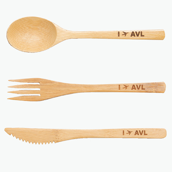 Bamboo Utensil Set w/Jute Bag