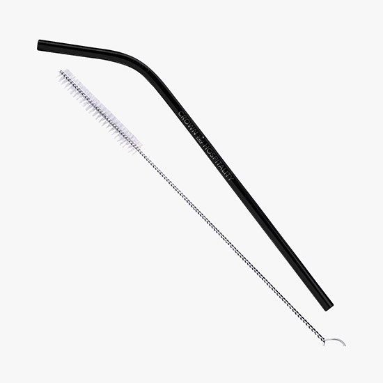 Bent Stainless Steel Colored Straw Set - 1 Straw - Clearance