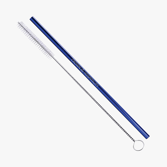 Straight Stainless Steel Colored Straw Set - 4 Straws - Clearance