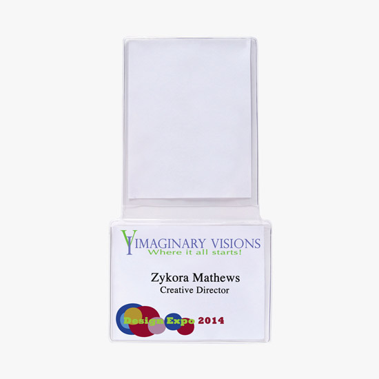 3 x 4 Top-Loading Deluxe Vinyl Badge Holders - Pocket Style