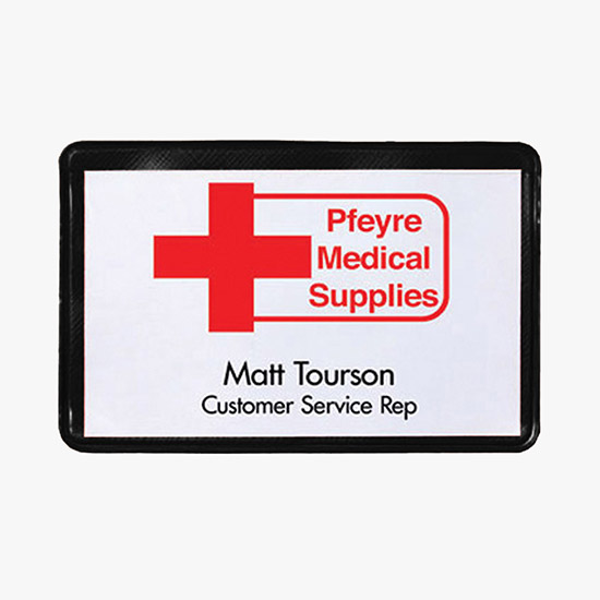 2 1/4 x 3 1/2 Border Badge Holders - Pin Attachment