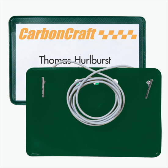 2 1/2 x 4 Border Badge Holders - Pin/Clip Attachment