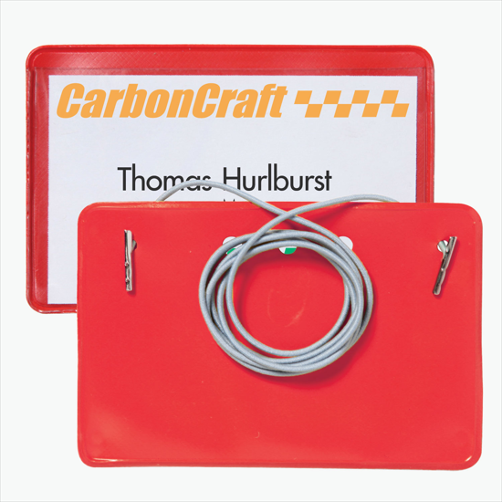 2 1/2 x 4 Border Badge Holders - Pin/Clip Attachment