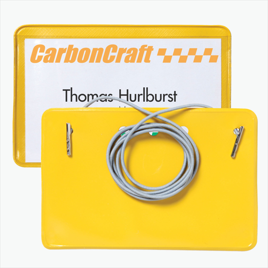 2 1/2 x 4 Border Badge Holders - Pin/Clip Attachment