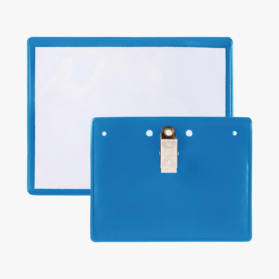 3 x 4 Border Badge Holders - Clip Attachment