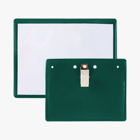 3 x 4 Border Badge Holders - Clip Attachment