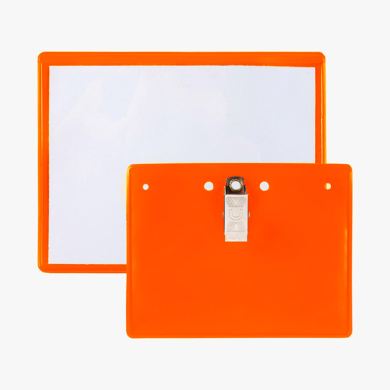 3 x 4 Border Badge Holders - Clip Attachment