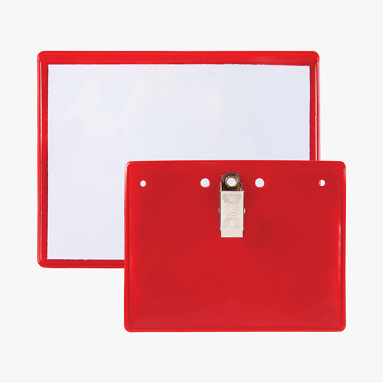 3 x 4 Border Badge Holders - Clip Attachment