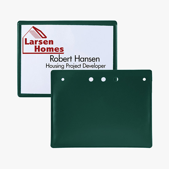 3 x 4 Border Badge Holders - No Attachment