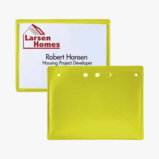 3 x 4 Border Badge Holders - No Attachment