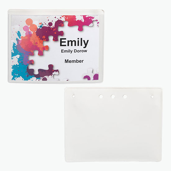 3 x 4 Border Badge Holders - No Attachment