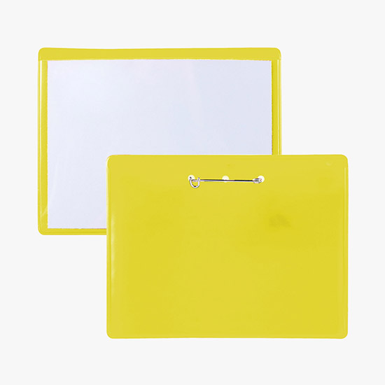 3 x 4 Border Badge Holders - Pin Attachment