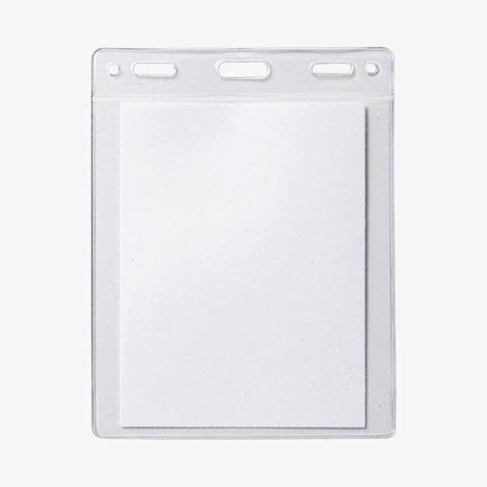 4 x 3 3/8 Top-Loading All-Purpose Vinyl Badge Holders - Slotted