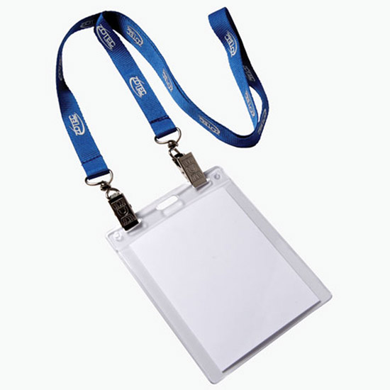 4 x 3 3/8 Top-Loading All-Purpose Vinyl Badge Holders - Slotted