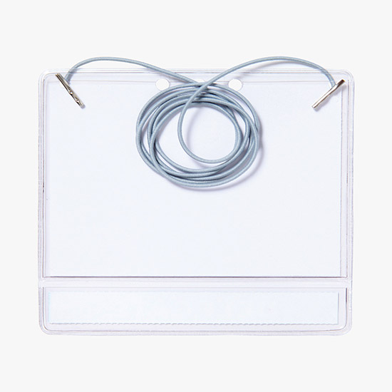 2 1/2 x 4 Standard Slip-In Title Badge Holders - Neck Cord Attachment