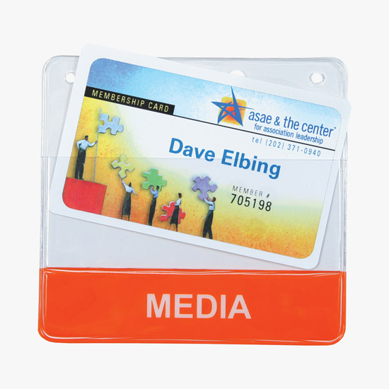 2 1/8 x 3 3/8 Custom-Printed Title Badge Holder - Clip Attachment