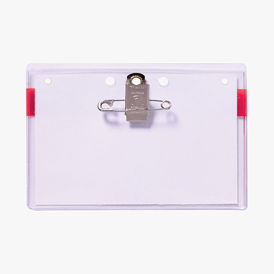 2 1/2 x 4 CustomPrinted AllPurpose Vinyl Badge Holders Pin/Clip Attachment, HSSE5PC