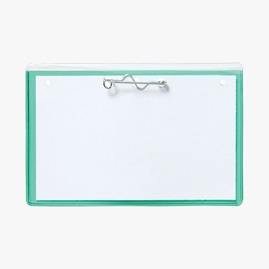 2 1/2 x 4 Translucent Badge Holders - Pin Attachment