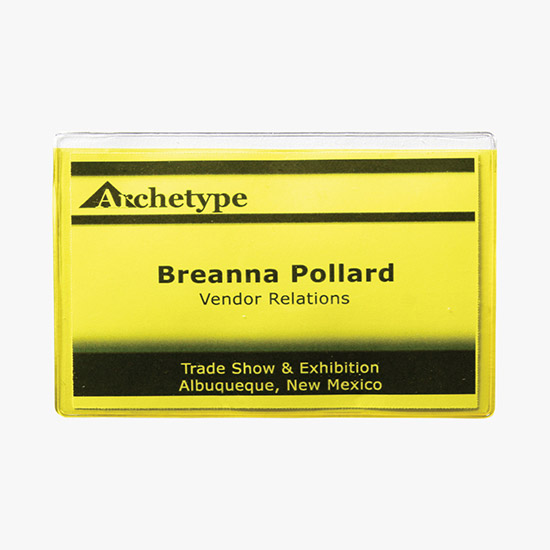 2 1/2 x 4 Translucent Badge Holders - Pin/Clip Attachment