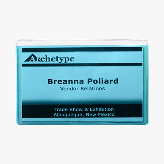 3 x 4 Translucent Badge Holders - Neck Cord Attachment