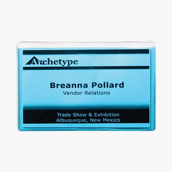3 x 4 Translucent Badge Holders - Neck Cord Attachment
