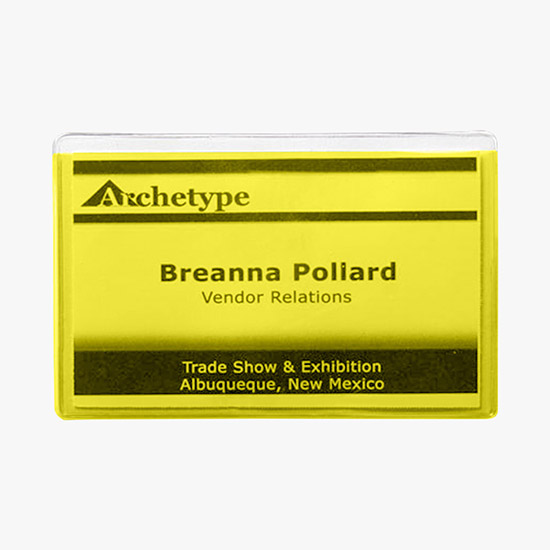 3 x 4 Translucent Badge Holders - Neck Cord Attachment