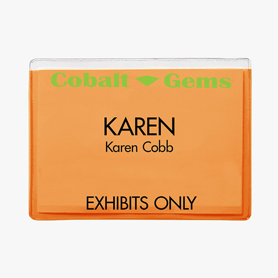 3 x 4 Translucent Badge Holders - Pin/Clip Attachment