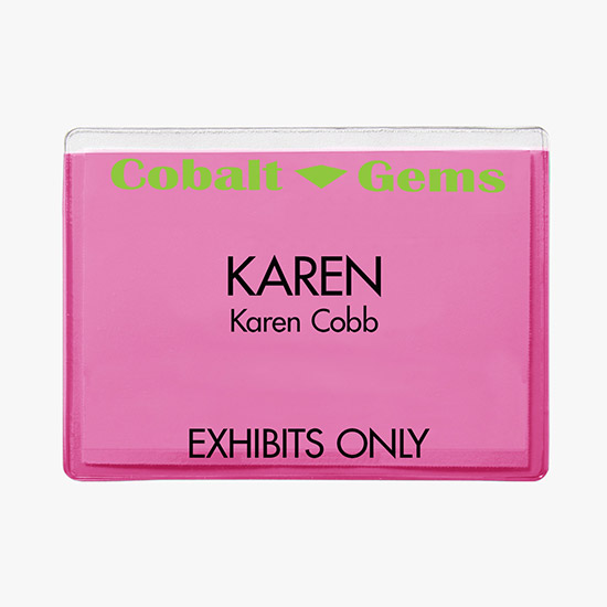 3 x 4 Translucent Badge Holders - Pin/Clip Attachment