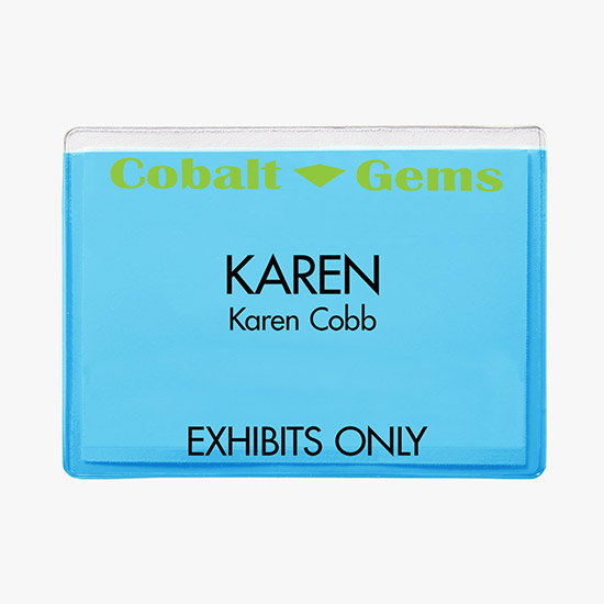 3 x 4 Translucent Badge Holders - Pin Attachment