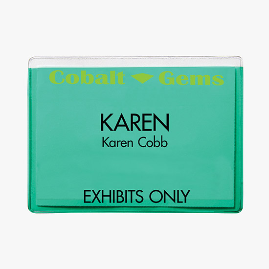 3 x 4 Translucent Badge Holders - Pin Attachment