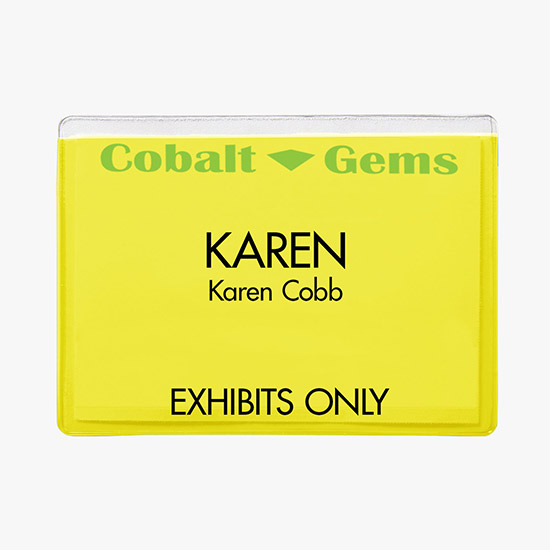 3 x 4 Translucent Badge Holders - Pin Attachment