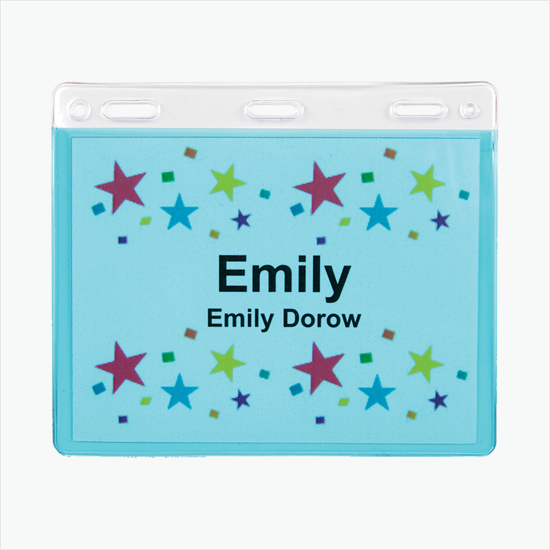 3 x 4 Translucent Badge Holders - Slotted