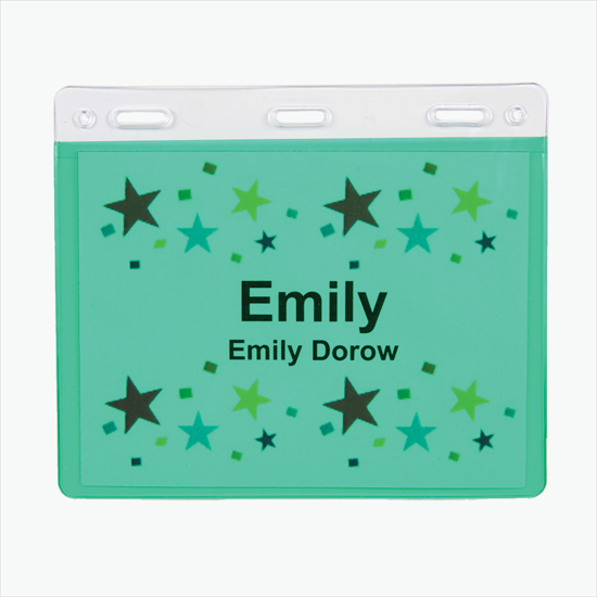 3 x 4 Translucent Badge Holders - Slotted