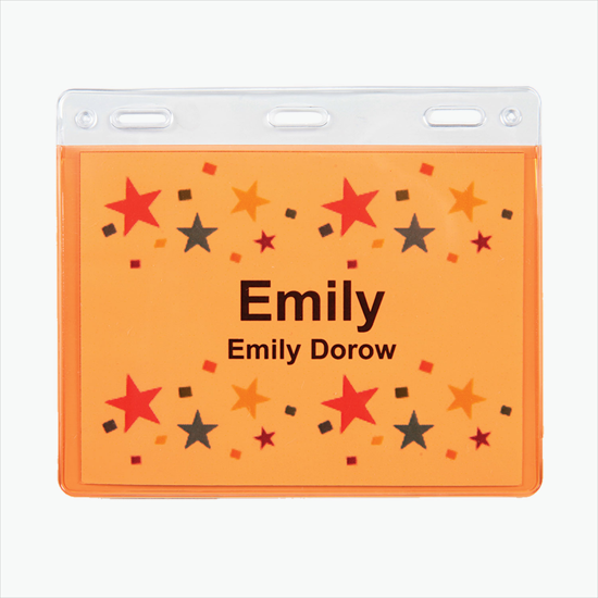 3 x 4 Translucent Badge Holders - Slotted