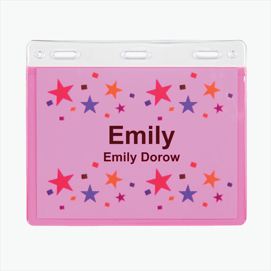 3 x 4 Translucent Badge Holders - Slotted