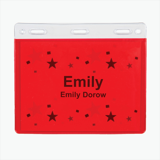 3 x 4 Translucent Badge Holders - Slotted