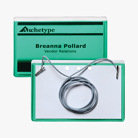 2 1/2 x 4 Translucent Badge Holders - Clip Attachment