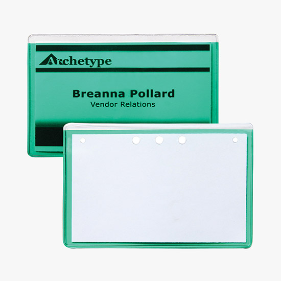 2 1/2 x 4 Translucent Badge Holders - Clip Attachment