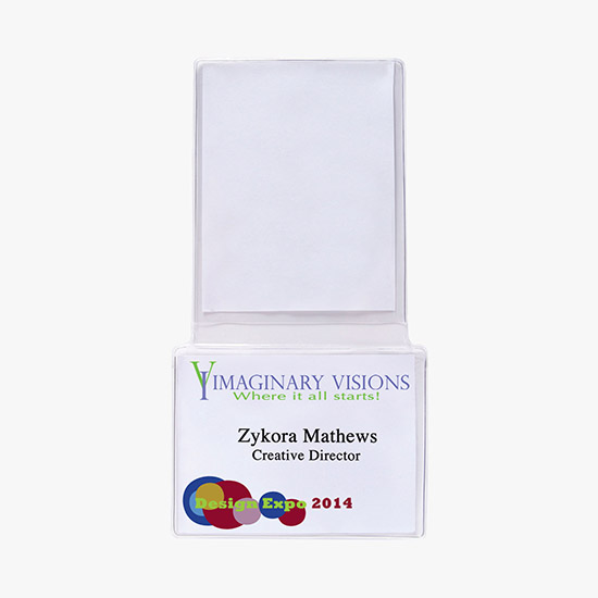 3 x 4 Top-Loading Deluxe Vinyl Badge Holders - Pocket Style