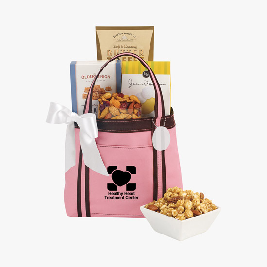 Custom Corporate Sponsor Gifts Gift Ideas For Event Sponsors Piccolo Grab N Gourmet Treats Tote