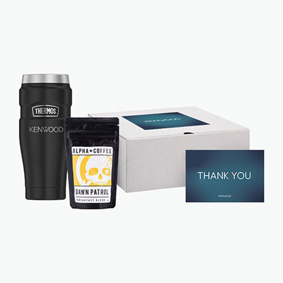 Morning Walk Thermos® Gift Set with Custom Labeled Box - Engraved