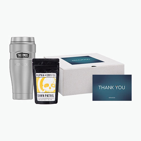 Morning Walk Thermos® Gift Set with Custom Labeled Box - Engraved