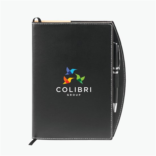 Bradford Refillable Curve Journal and Pen Combo - Full Color