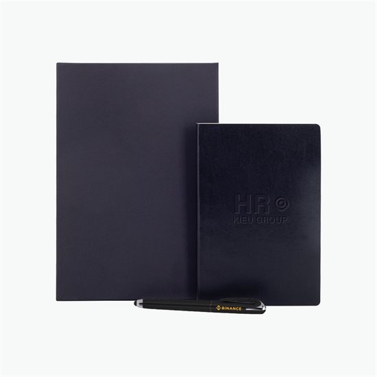 Basecamp Atlas Recycled Notebook & Pen Set - Debossed