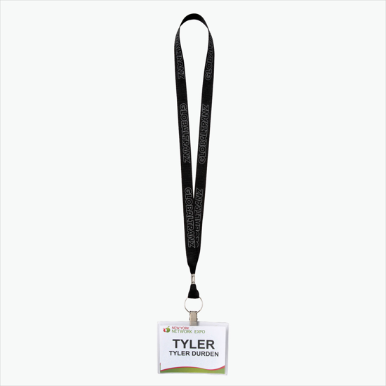 5/8 Economy Polyester Lanyard with 3 x 4 Badge Holder Combo