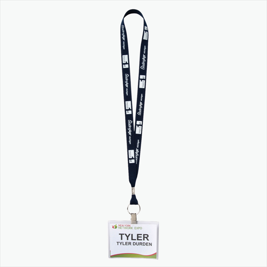 5/8 Economy Polyester Lanyard with 3 x 4 Badge Holder Combo