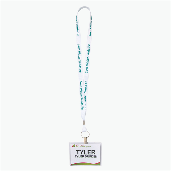 5/8 Economy Polyester Lanyard with 3 x 4 Badge Holder Combo